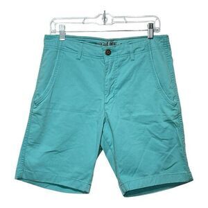Red Camel Light Blue Aqua Bermuda Chino Shorts Womens Size‎ 30 Pockets Stretch